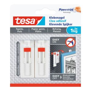 Clavo adhesivo AJUSTABLE PARA PARED color blanco; 6,5 cm x 2,5 cm. - TESA