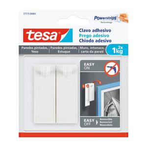 Clavo adhesivo para PARED PINTADA color blanco; 6,5 cm x 2,5 cm. - TESA