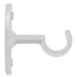 Soporte de pared para tubo de cortina de 1 plg. Color blanco. Pack x 2 - SUMINCOGAR