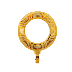 Argolla plástica dorada de 3/4 plg para sujeción de tejido cortina tradicional, 6U. - SUMINCOGAR