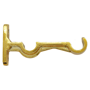 Soporte de pared doble para tubo de cortina de 3/4 plg. Color Dorado. Pack x 2 - SUMINCOGAR