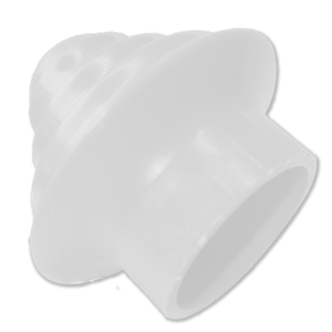 Terminal tradicional blanco, para tubos de cortina, medida 3/4 pulgada. - SUMINCOGAR