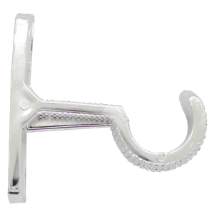 Soporte de pared para tubo de cortina de 1 plg. Color Cromo. Pack x 2 - SUMINCOGAR