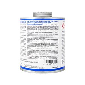 Pegamento para tuberías PVC cemento solvente secado rapido; 946 ml. - WELD ON
