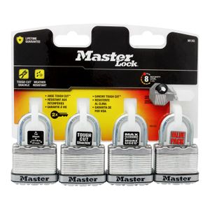 Candado laminado fabricado en acero de 44 mm con gancho octogonal reforzado. - MASTER LOCK
