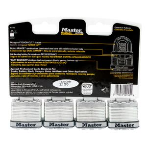 Candado laminado fabricado en acero de 44 mm con gancho octogonal reforzado. - MASTER LOCK