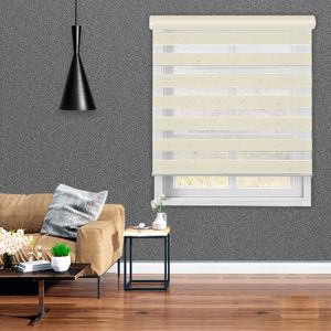 Cortina tipo Zebra con cenefa color jaspeada 2,20 x 2,40 (ancho x alto) - EUROCORT