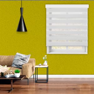 Cortina tipo Zebra con cenefa color blanca 1,20 x 1,65 (ancho x alto) - EUROCORT