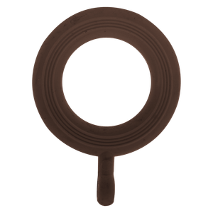 Argolla plástica café de 3/4 plg para sujeción de tejido cortina tradicional, 6U. - SUMINCOGAR