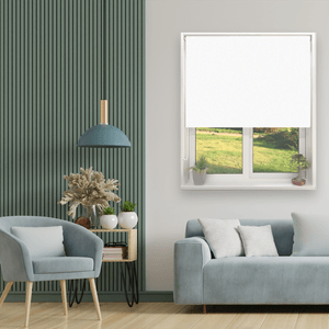 Cortina enrollable con tejido Traslúcido color blanca 1,80 x 2,20m (ancho x alto) - EUROCORT
