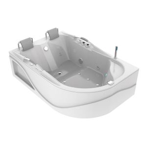 Tina con Hidromasajes portátil 180x120, posición Izquierda, para 2 personas con hidroterapia y Cromoterapia - FIRPLAK