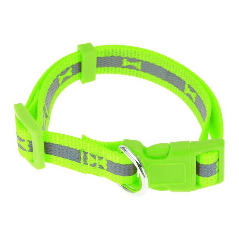 Correa-para-perro-de-nylon-de-30-a-50-cm-de-color-VERDE-NEON.