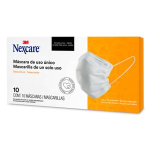 Mascarilla quirúrgica de talla única y uso diario; pack x 10 - 3M