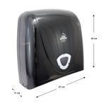 Dispensador-para-toalla-Z-translucida-color-NEGROcon-llave-para-seguridad.