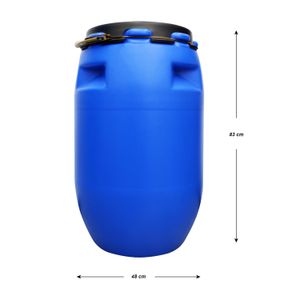 Tanque plastico BOCA ANCHA azul de 30 gl. - PLÁSTICOS ECUATORIANOS
