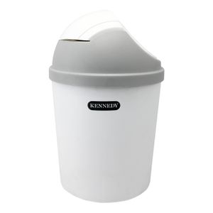 Basurero GRIS/BLANCO de Polipropileno 5 l. - KENNEDY