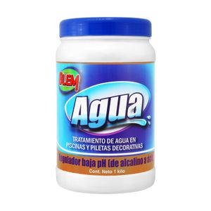 Regulador baja PH para tratamiento de agua en piscinas y piletas decorativas (DE ALCALINO A ÁCIDO). 1 kg.