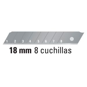 Estuche con 10 cuchillas SK4 de 18 mm para cutter - TRUPER