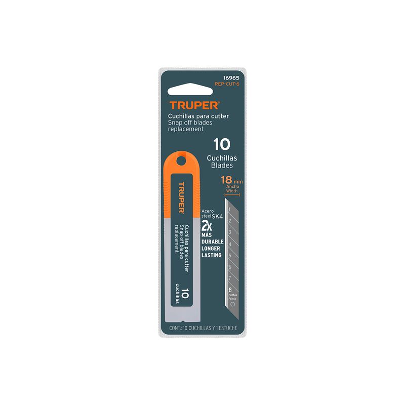 Kit-de-cuchillas-de-18-mm-multiusos-de-acero-SK4.Con-doble-filo-para-mayor-comodidad--pack-x-10