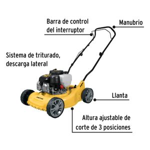 Cortacésped con motor a gasolina de 3 HP de 16" de corte. - PRETUL