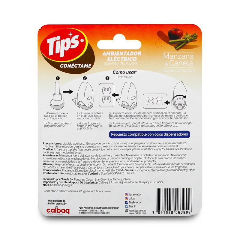Ambiental-de-repuesto-con-aroma-a-MANZANA---CANELA.-Ideal-para-difusor-de-aroma-electrico--20-ml-c-u---pack-x-2