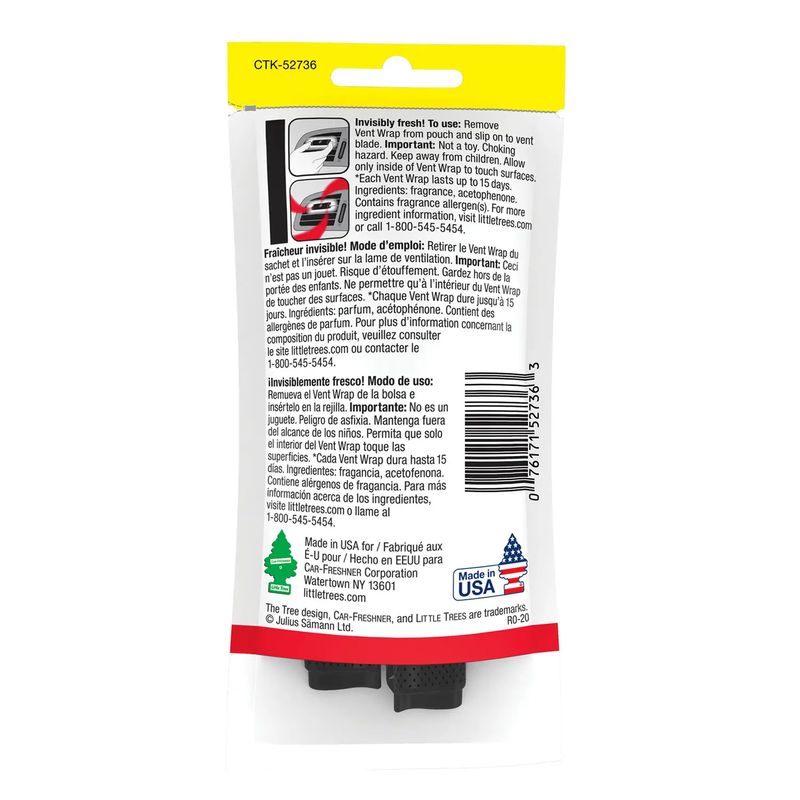 Ambiental-automotriz-plasticos-de-5-x-1.7-cm--con-diseño-INVISIBLE-de-aroma-a-STRAWBERRY---FRESA--pack-x-4