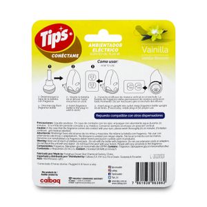 Ambiental de repuesto con aroma a VAINILLA. Ideal para difusor de aroma eléctrico (20 ml c/u); pack x 2 - TIPS
