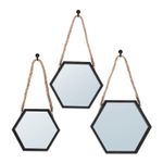 Set-de-espejos-forma-hexagonales-con-cuerda-y-marco-de-plastico-negro.