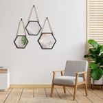 Set-de-espejos-forma-hexagonales-con-cuerda-y-marco-de-plastico-negro.