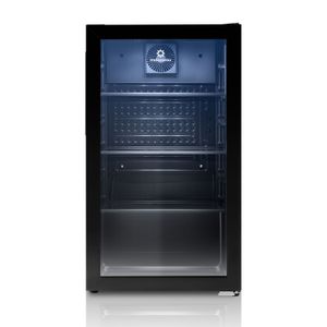 Minibar de 94 litros acabado en color negro y puerta de vidrio VFV - 120 - INDURAMA