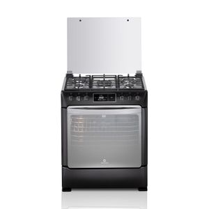 Cocina a Gas de 30" niza zafiro de 5 quemadores. Acabado en color negro - INDURAMA