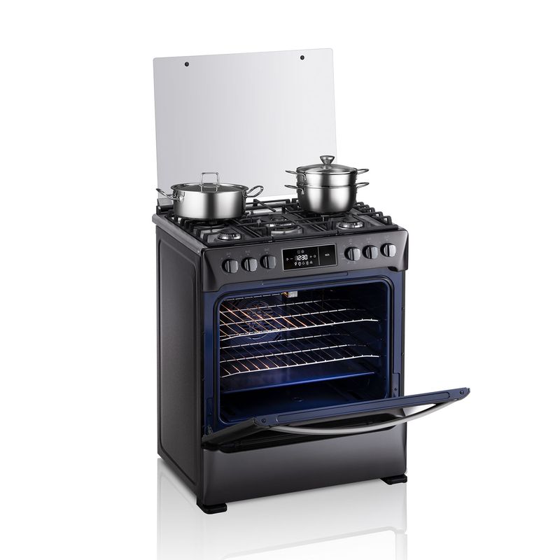 Cocina-a-Gas-de-30--niza-zafiro-de-5-quemadores.-Acabado-en-color-negro