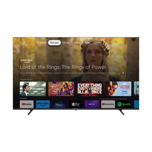 Televisor de 86" TIKJQLED. Google Tv, Conexión con dispositivos inalámbricos, Comando de voz, Chromecast integrado. - INDURAMA