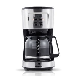 Cafetera de 12 tazas, 6 funciones programadas y apagado atomático - INDURAMA