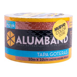 Lámina Alumband tapa goteras para impermeabilizar, sellar fisuras, uniones y juntas en cualquier cubierta 10 cm x 10 m - IMPTEK