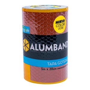 Alumband Ocre rollo de 5 metros y 20 cm. Tapa goteras para sellar e impermeabilizar fisuras, juntas - IMPTEK