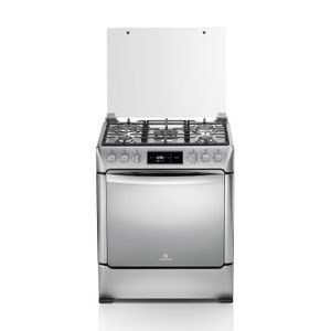 Cocina a Gas roma zafiro de 30" de 5 quemadores acabado cromado y quemadores ultrafast - INDURAMA