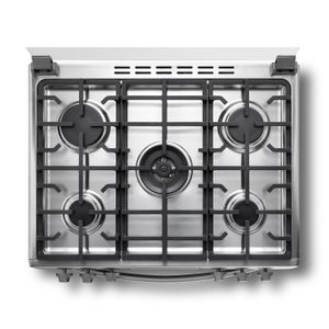 Cocina a Gas montecarlo zafiro de 30" 5 quemadores acabado en cromo - INDURAMA