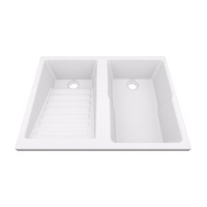 Lavarropa de 80x60 cm ergonómico y ecológico elaborado en mármol sintético, con tanque amplio y profundo - FIRPLAK