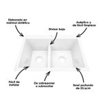 Fregadero-de-84x56-cm--Elaborado-en-marmol-sintetico-doble-bowl-de-subreponer-o-submontar--debajo-del-meson-.