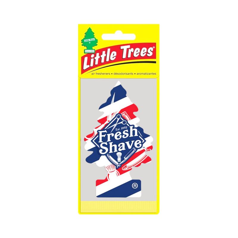 Ambiental-de-carton-azul-rojo-y-blanco-con-aroma-FRESH-SHAVE.