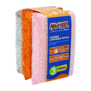 Combo de esponjas para limpieza total. Pack de 3 unidades. - MASTER