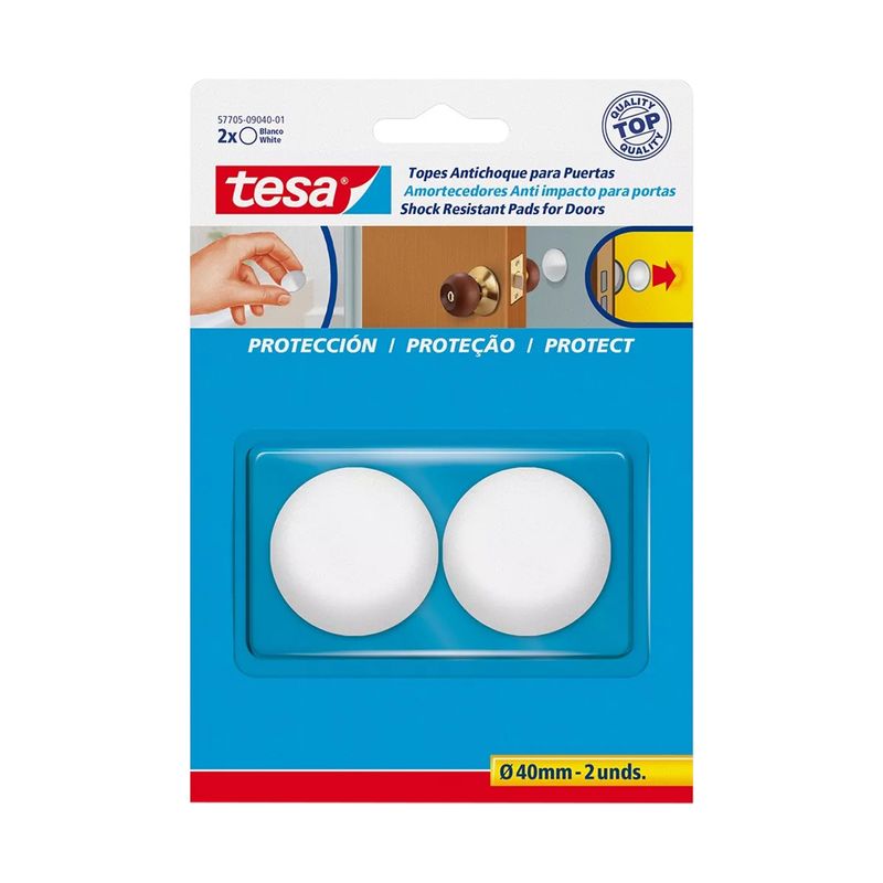 Tope-para-puerta-redondo-color-BLANCO-autoadhesivo-de-4-cm-de-diametro.