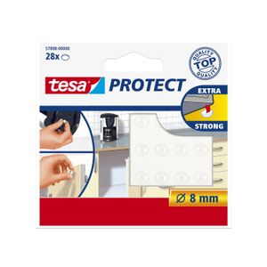Resbalón redondo antiruido color TRANSPARENTE autoadhesivo de 1 cm de diámetro. - TESA