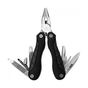 Alicate multiherramientas de aluminio color negro multiusos con 13 funciones. - PARA FORCE