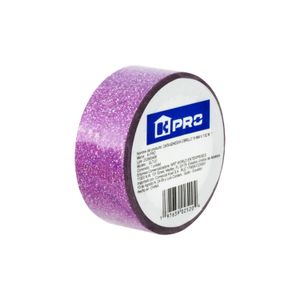 Cinta adhesiva con brillo color fucsia de 2 cm x 7,62 m. - K PRO