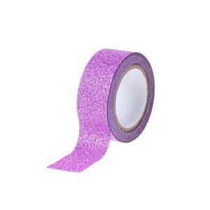 Cinta adhesiva con brillo color fucsia de 2 cm x 7,62 m. - K PRO