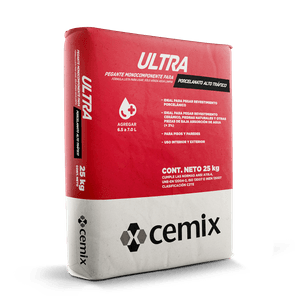 Mortero adhesivo Pegante monocomponente para porcelanato alto tráfico. - CEMIX