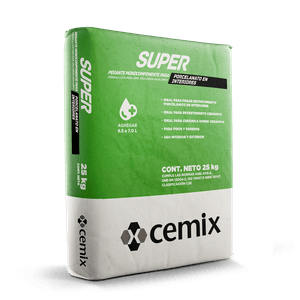 Mortero adhesivo Pegante monocomponente para porcelanato en interiores. - CEMIX