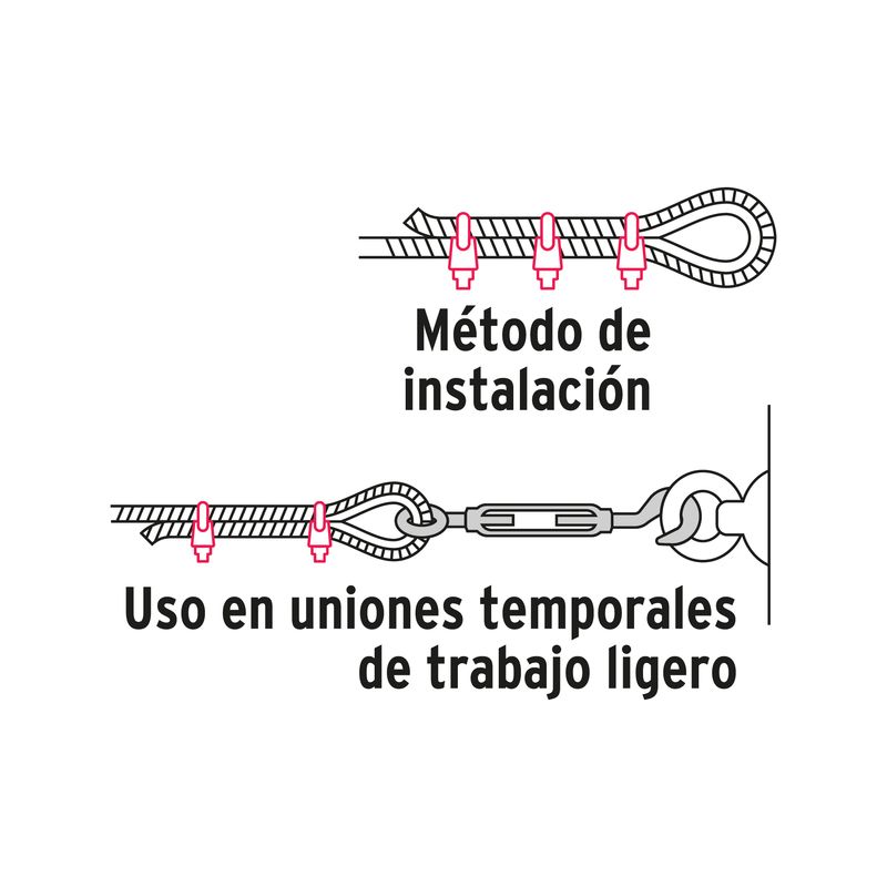Bolsa-con-40-nudos--perros--de-hierro-p-cable-de-1-4-
